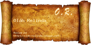 Oláh Relinda névjegykártya