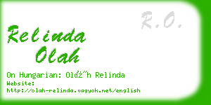 relinda olah business card